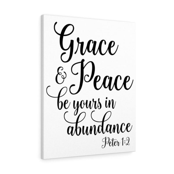 Scripture Canvas Grace & Peace Peter 1:2 Christian Bible Verse Meaningful Framed Prints, Canvas Paintings