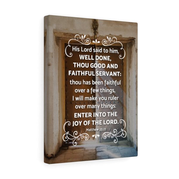 Scripture Canvas Enter Into The Joy of The Lord Matthew 25:21 Christian Bible Verse Meaningful Framed Prints, Canvas Paintings - Image 2