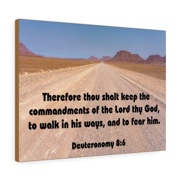 Bible Verse Canvas The Commandments of The Lord Thy God Deuteronomy 8:6 Christian Scripture Ready to Hang Faith Print Framed Prints, Canvas Paintings - Image 3