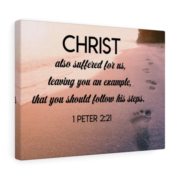 Scripture Canvas Follow Christ Steps 1 Peter 2:21 Christian Bible Verse Meaningful Framed Prints, Canvas Paintings - Image 2