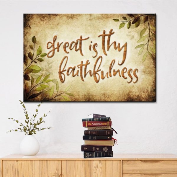 Great Is Thy Faithfulness Canvas Gallery Painting Wrapped Canvas Canvas Print, Christian Hymns Canvas Gallery Painting Wrapped Canvas