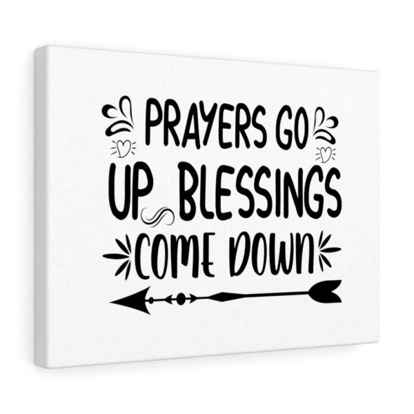 Scripture Canvas Prayers Go Up Blessings Come Down Christian Bible Verse Meaningful Framed Prints, Canvas Paintings - Image 3