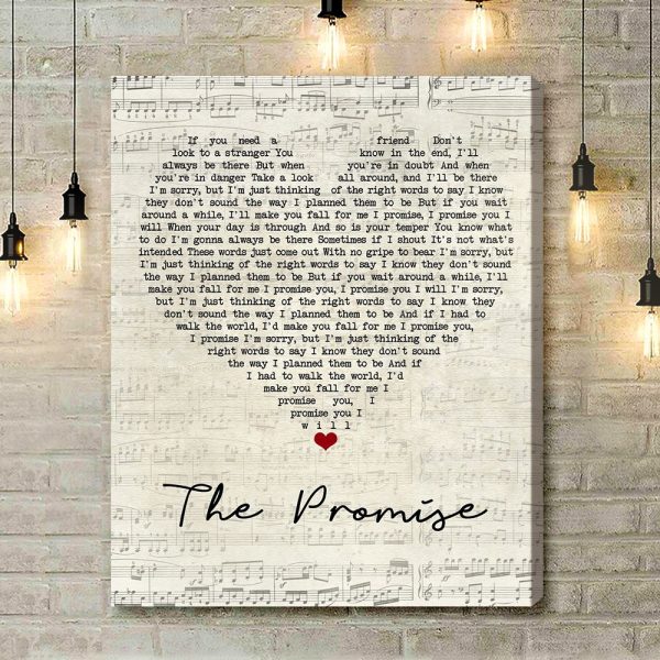 Sturgill Simpson The Promise Script Heart Song Lyric Music Art Print - Canvas Print Wall Art Home Decor