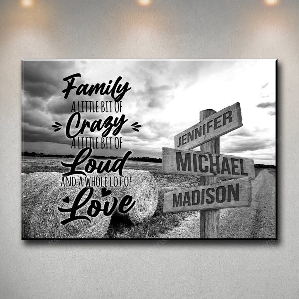 Personalized Valentine's Day Gifts Country Road Quotes Anniversary Wedding Present - Customized Multi Names Canvas Print Wall Art Home Decor