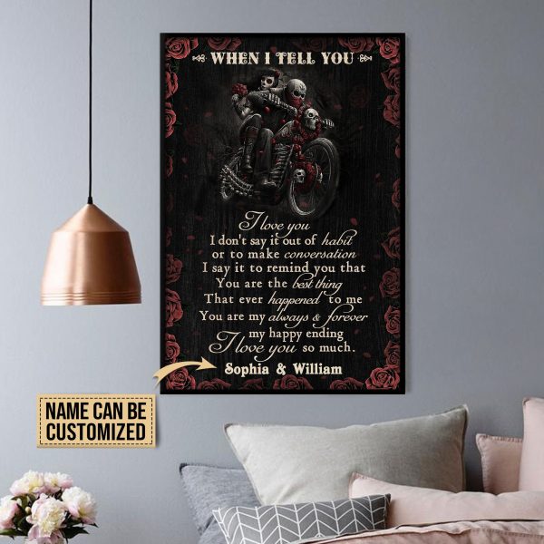 here Gifts Personalized Motor Rose When I Tell You Canvas Home Decor