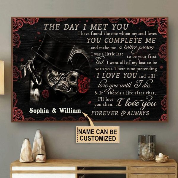 here Gifts Personalized Dance Skeleton The Day I Met You Canvas Home Decor