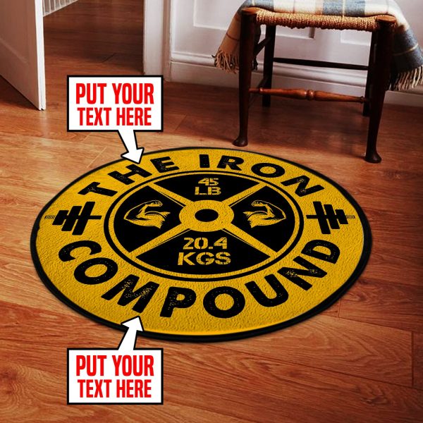 Personalized Home Gym Round Mat Round Floor Mat Room Rugs Carpet Outdoor Rug Washable Rugs