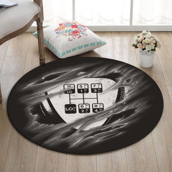 Truckdriver Round Mat Truck Driver Round Floor Mat Room Rugs Carpet Outdoor Rug Washable Rugs