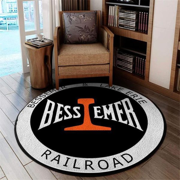 Bessemer Round Mat Bessemer And Lake Erie Railroad Round Floor Mat Room Rugs Carpet Outdoor Rug Washable Rugs - Image 2