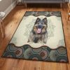 German Shepherd Playroom Rug German Shepherd Mandala Dog Rug Rectangle Rugs Washable Area Rug Non-Slip Carpet For Living Room Bedroom - Image 2