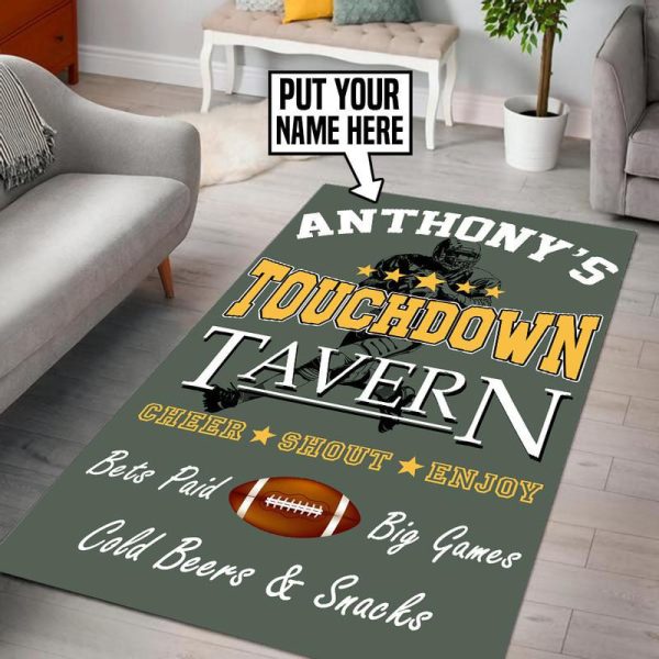 Personalized Touchdown Tavern Area Rug Carpet - Image 2