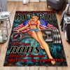 Mechanic Hot Rod Service Pinup Girl Rug Carpet Outdoor Rug Washable Ru - Image 2