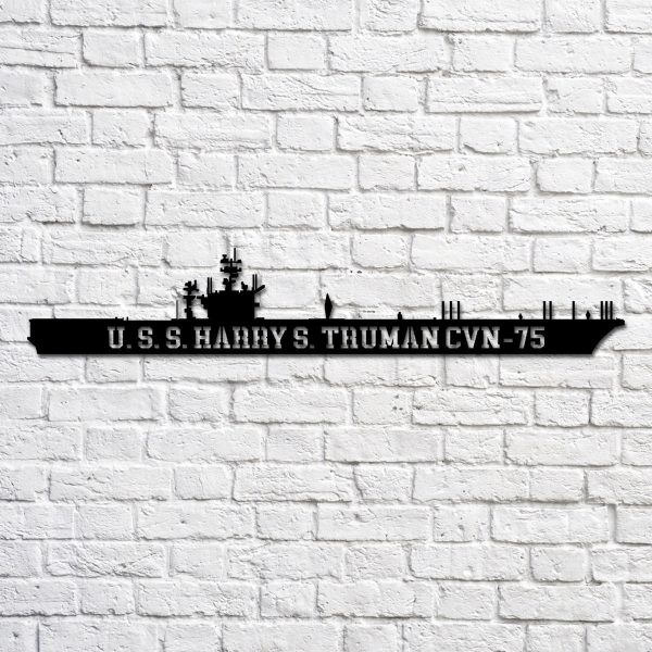 U.s.s. Harry S. Truman Cvn75 Navy Ship Metal Art, Custom Us Navy Ship