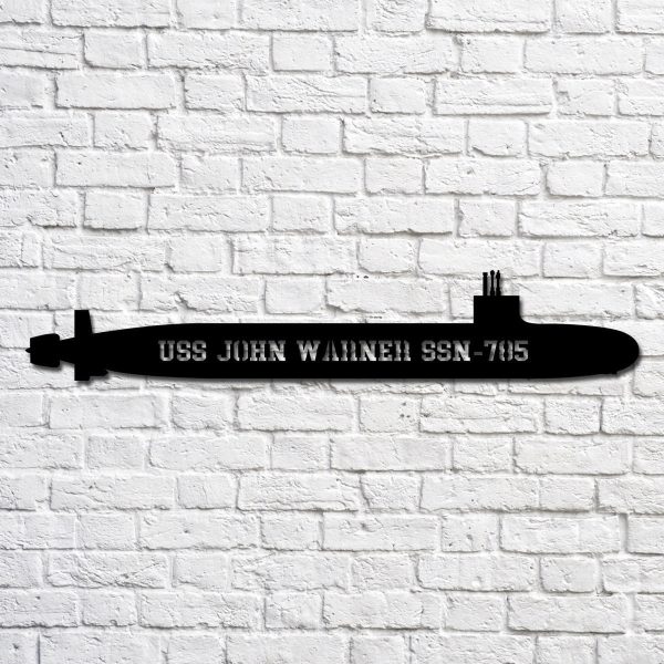 Uss John Warner Ssn785 Navy Ship Metal Art, Custom Us Navy Ship Cut Me