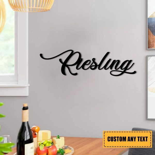 Riesling Wine Metal Bar Sign, Pub, Tap, Wall Decor, Wedding Art Gift F - Image 3