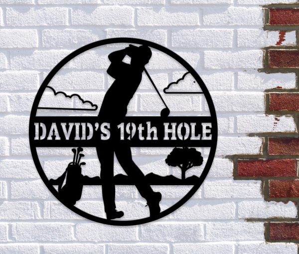 Fathers Day Personalized Golf Decor, Personalized Golf Sign, Golf Wall - Image 2