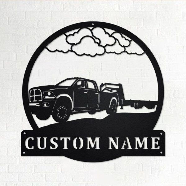 Custom D Gooseneck Truck Personalized Truck Driver Name Sign Decoratio