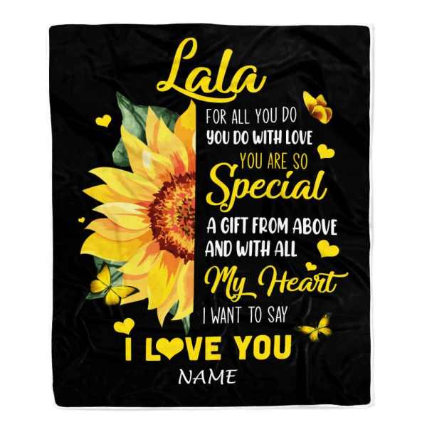 Personalized To My Lala Blanket From Grandkids Granddaughter I Want To