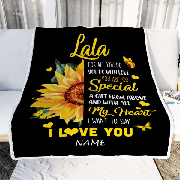 Personalized To My Lala Blanket From Grandkids Granddaughter I Want To - Image 4