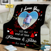 Valentine Day Gift For Wife Customized Photo Blanket, Gift For Couples