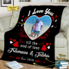 Valentine Day Gift For Wife Customized Photo Blanket, Gift For Couples - Image 2