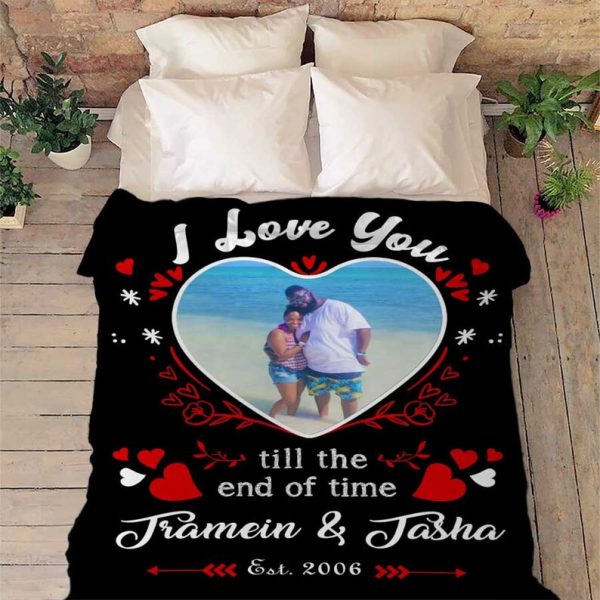 Valentine Day Gift For Wife Customized Photo Blanket, Gift For Couples - Image 3