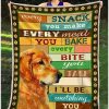 Golden I'll Be Watching You Blanket Graphic Design For Dog Lover - Image 2
