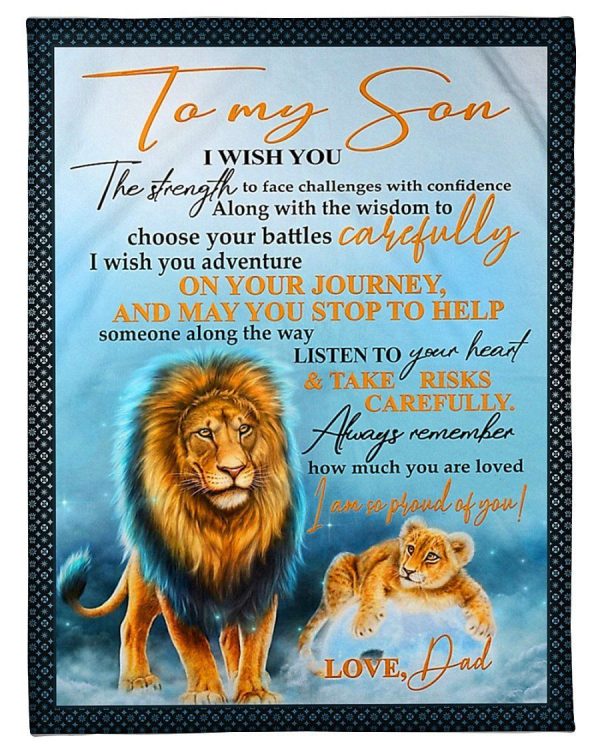 Listen To Your Heart Fleece Blanket To Son Fleece Blanket