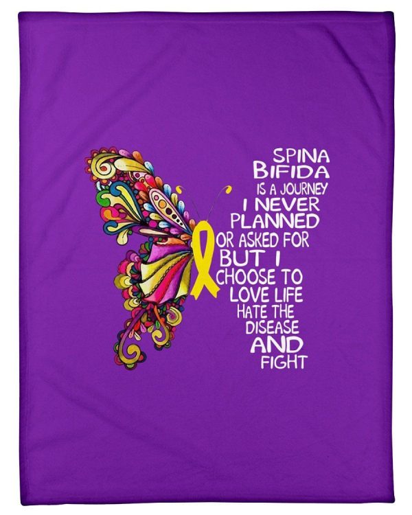 Spina Bifida Is A Journey I Never Planned Fleece Blanket - Image 3