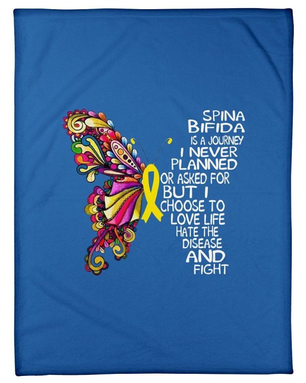 Spina Bifida Is A Journey I Never Planned Fleece Blanket - Image 4