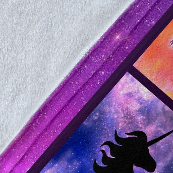 Believe In The Power Of Unseen Unicorn Galaxy Fleece Blanket - Image 8