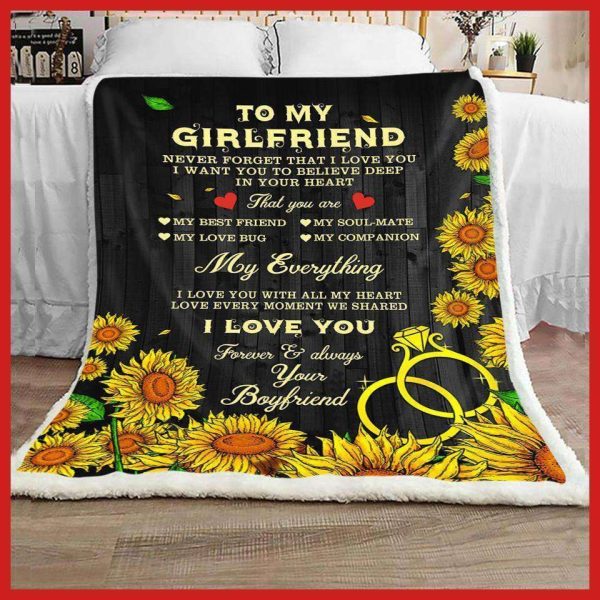 Sunflower Blanket Giving Girlfriend You Are My Everything - Image 2