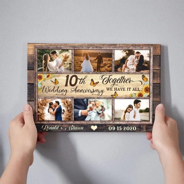 Personalized Canvas Prints, Custom Photos, Couple Gifts, Anniversary Gifts, 10th Anniversary Photo Gift Together We Have It All Dem Canvas - Image 7