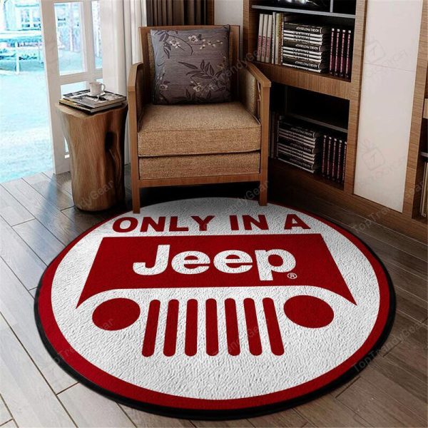 Only In A Jeep Living Room Round Mat Circle Rug - Image 2