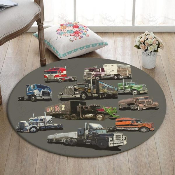 Convoy Living Room Round Mat Circle Rug Convoy Bj And The Bear Movin On Smokey And The Bandit Duel Big Trouble In Little China Over The Top White Line Fever