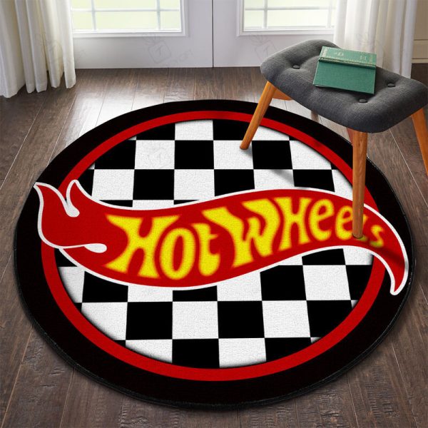 Hot Wheelsgarage Decor, Home Bar Decor Hot Rod Round Mat