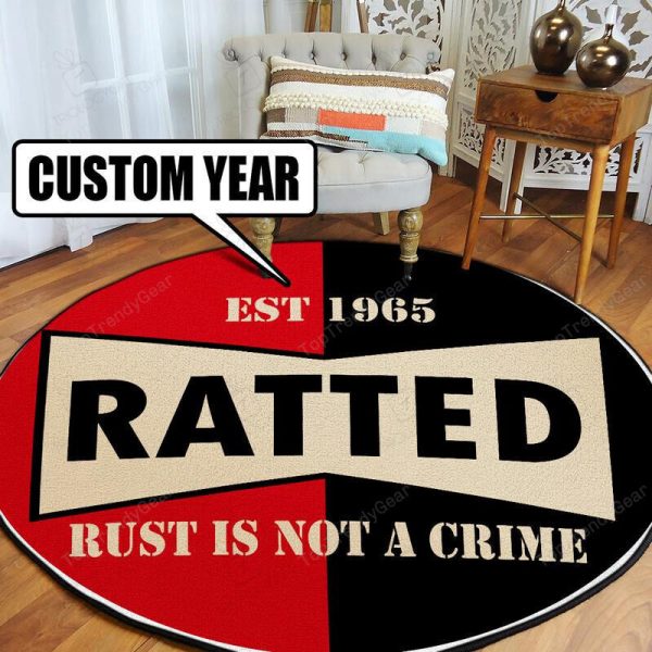 Ratted Rust Is Not A Crime Round Mat Round Floor Mat Room Rugs Carpet Outdoor Rug Washable Rugs - Image 2