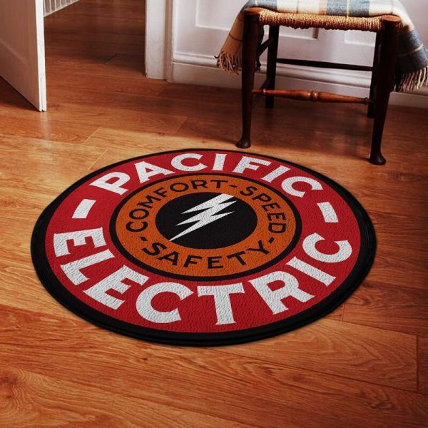 Perr Round Mat Pacific Electric Railroad Round Floor Mat Room Rugs Carpet Outdoor Rug Washable Rugs