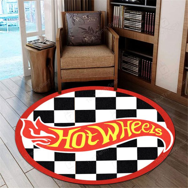 Hot Wheels Speedway Racing Round Mat Round Floor Mat Room Rugs Carpet Outdoor Rug Washable Rugs - Image 2