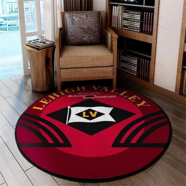 Lehigh Round Mat Lehigh Valley Railroad Round Floor Mat Room Rugs Carpet Outdoor Rug Washable Rugs - Image 2