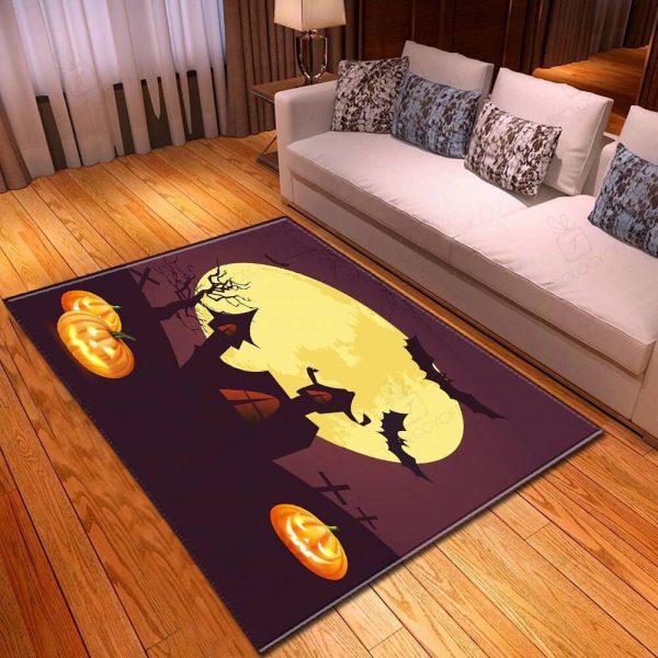 Halloween Rectangle Rug Decor Area Rugs For Living Room Bedroom Kitchen Rugs Home Carpet Flooring Rs015186 Print