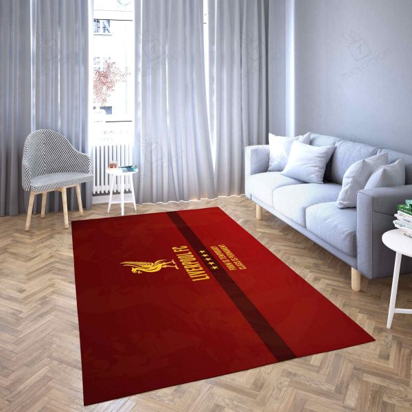 Logo Premier League Football Club Liverpool Fc 6 Rectangle Area Rugs Carpet For Living Room, Bedroom, Kitchen Rugs, Non-Slip Carpet Rp121260 Print