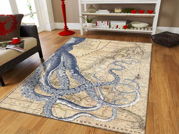 Octopus Nn Rectangle Area Rugs Carpet For Living Room, Bedroom, Kitchen Rugs, Non-Slip Carpet Rp123486 Print